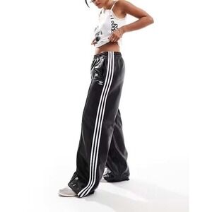 Adidas Adicolor Originals Firebird Pleather Track Pants - Y2K Wide Leg Small NWT